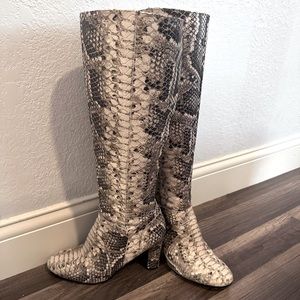 Sam Edelman Snake Skin Boots Tall size 9